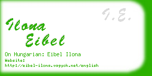 ilona eibel business card
